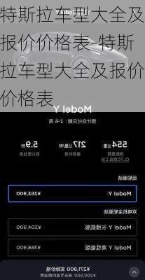 特斯拉车型大全及报价价格表-特斯拉车型大全及报价价格表