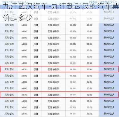 九江武汉汽车-九江到武汉的汽车票价是多少