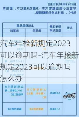 汽车年检新规定2023可以逾期吗-汽车年检新规定2023可以逾期吗怎么办