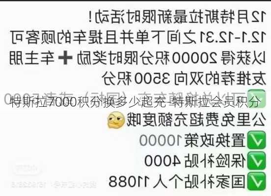 特斯拉7000积分换多少超充-特斯拉会员积分