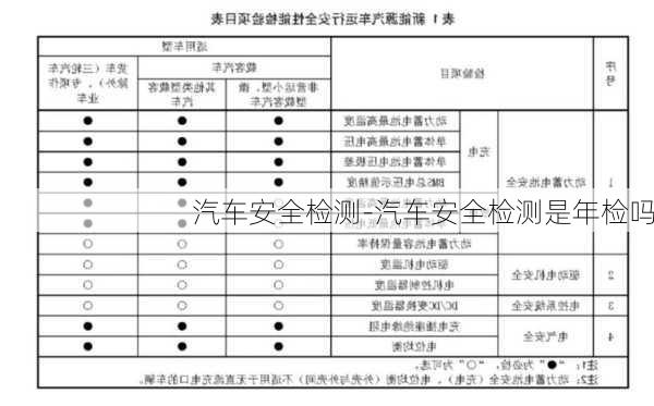 汽车安全检测-汽车安全检测是年检吗