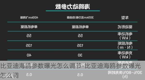 比亚迪海鸥参数曝光怎么调节-比亚迪海鸥参数曝光怎么调